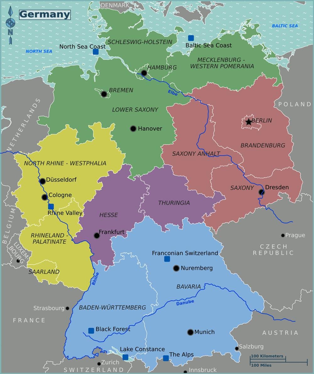 ドイツの地図