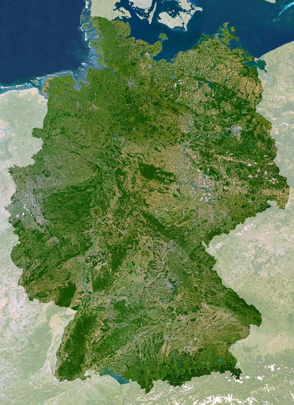 地図をドイツの衛星