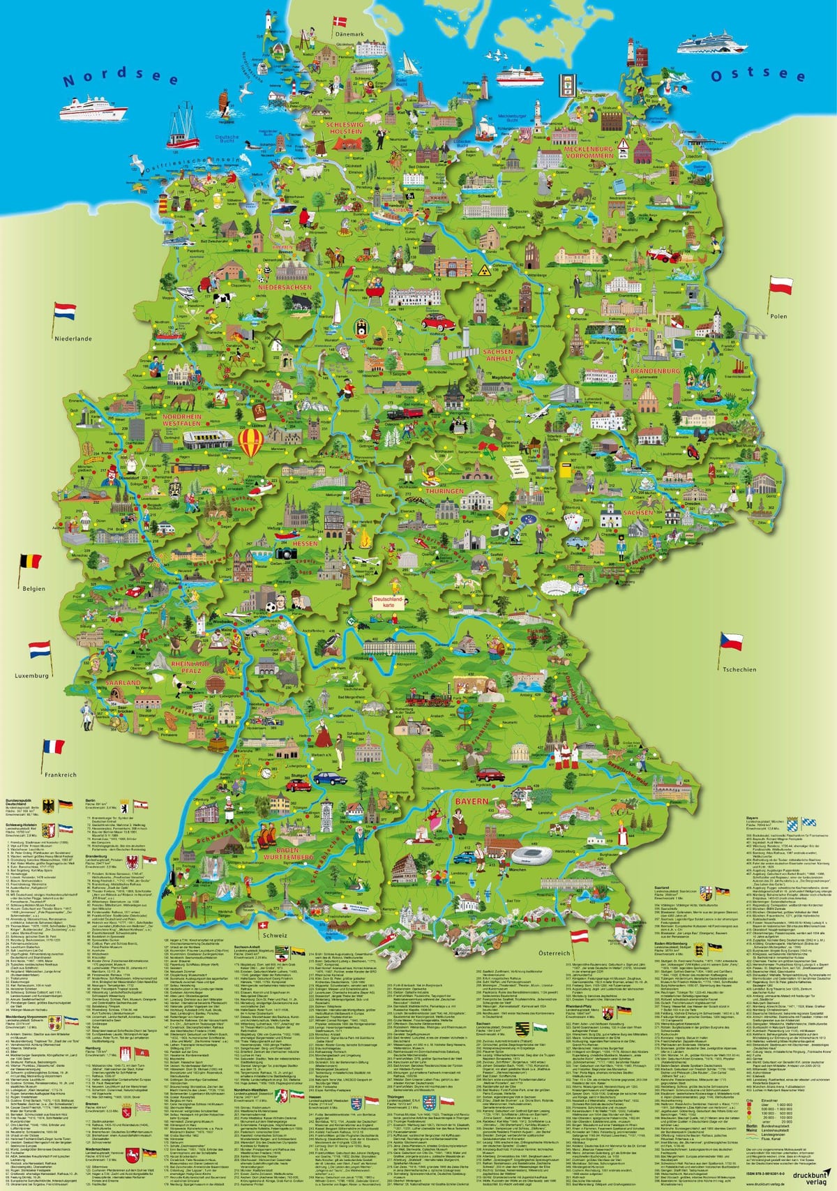 旅行ドイツの地図