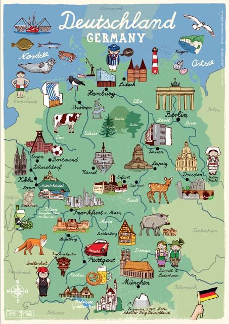 ドイツの地図観光地