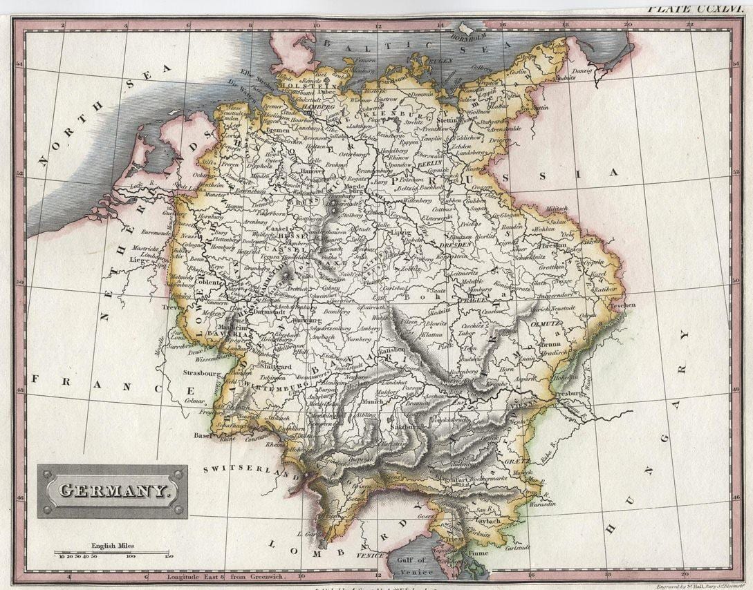 地図のドイツ旧