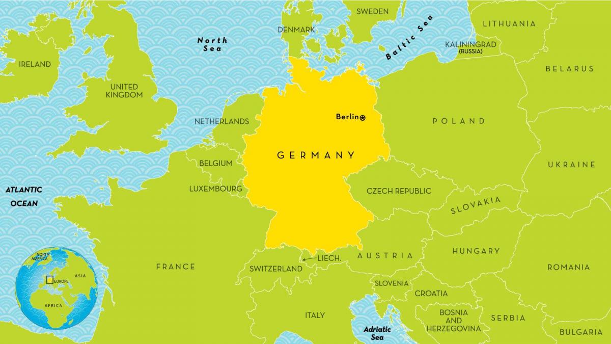 ドイツ及びその近隣周辺国での地図