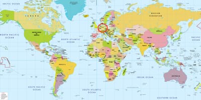 ドイツの地図世界の地図