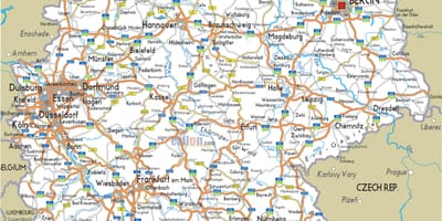 地図をドイツの輸送