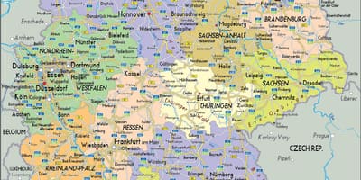 地図oドイツの政治