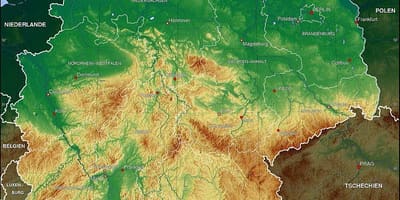 地図をドイツの標高