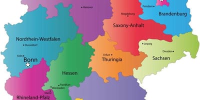 地図をドイツの状態