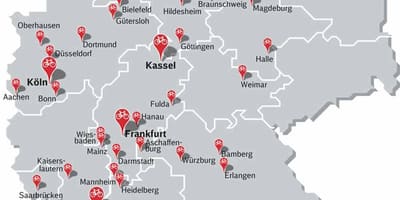 ドイツサイクリングの地図