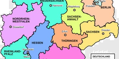 地図をドイツの国