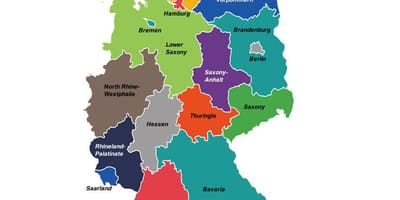 ドイツ地域の地図