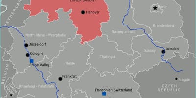 地図のドイツ海岸
