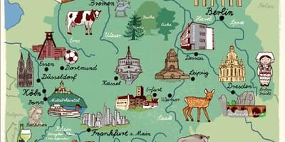 ドイツの地図観光地