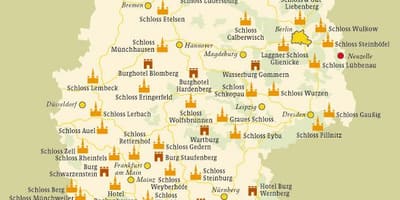 地図をドイツの城