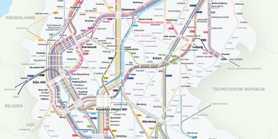 ドイツの鉄道路線図