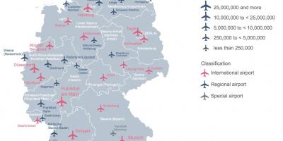 地図をドイツの空港を表示
