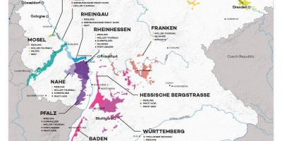 地図のドイツワイン