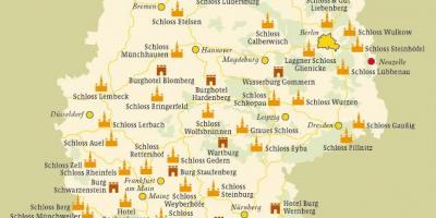地図をドイツの城
